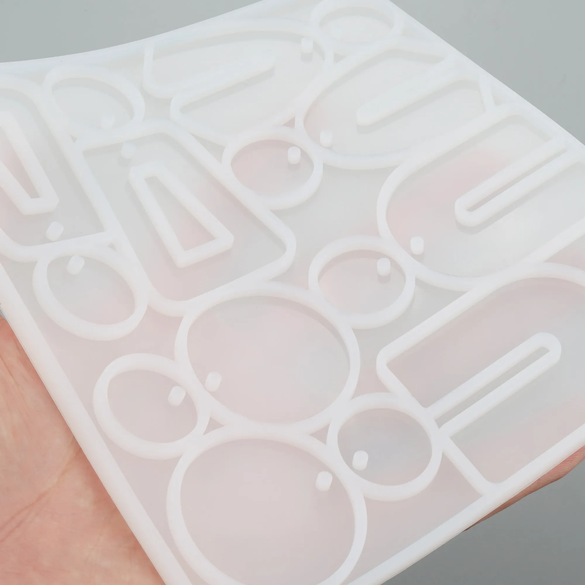 1 pcs Shiny Silicone Geometrical Earring Mold, Epoxy Resin Mold for jewelry making 104055