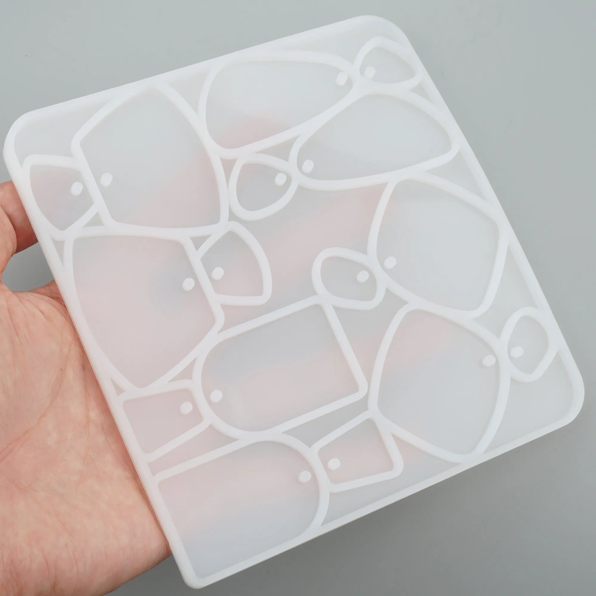 1 pcs Shiny Silicone Geometrical Earring Mold, Epoxy Resin Mold for jewelry making 104055