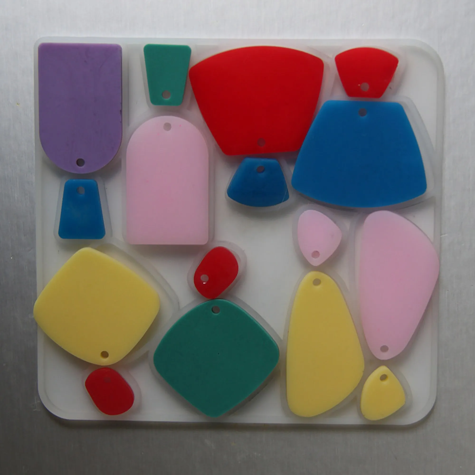 1 pcs Shiny Silicone Geometrical Earring Mold, Epoxy Resin Mold for jewelry making 104055