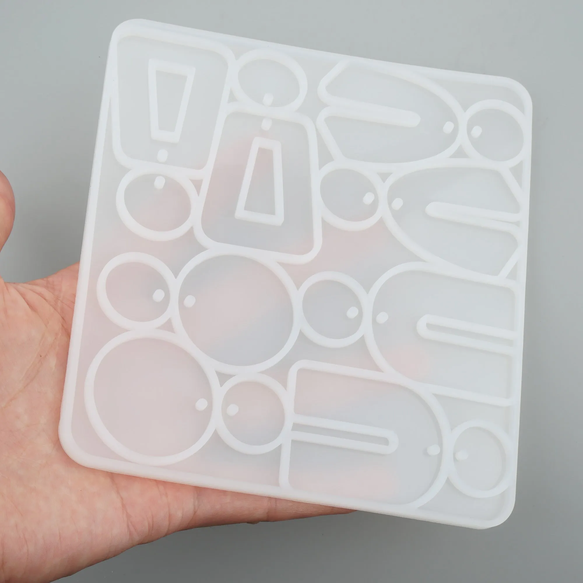 1 pcs Shiny Silicone Geometrical Earring Mold, Epoxy Resin Mold for jewelry making 104055