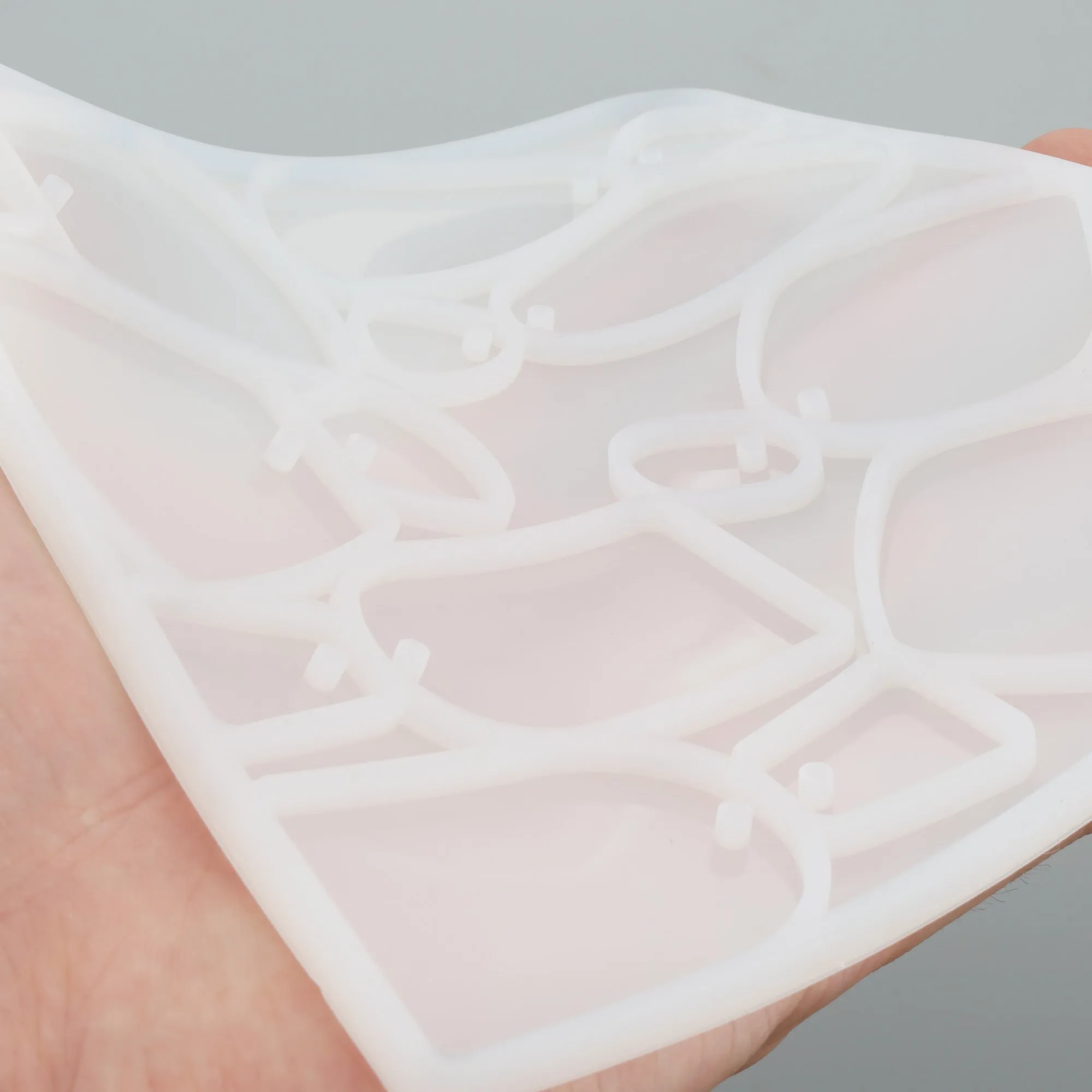 1 pcs Shiny Silicone Geometrical Earring Mold, Epoxy Resin Mold for jewelry making 104055