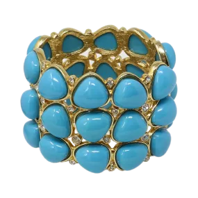 3 Row Turquoise Rounded Bracelet