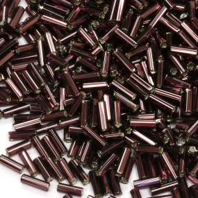 Amethyst 6.6mm Bugle Silver Lined - Pack of 50g