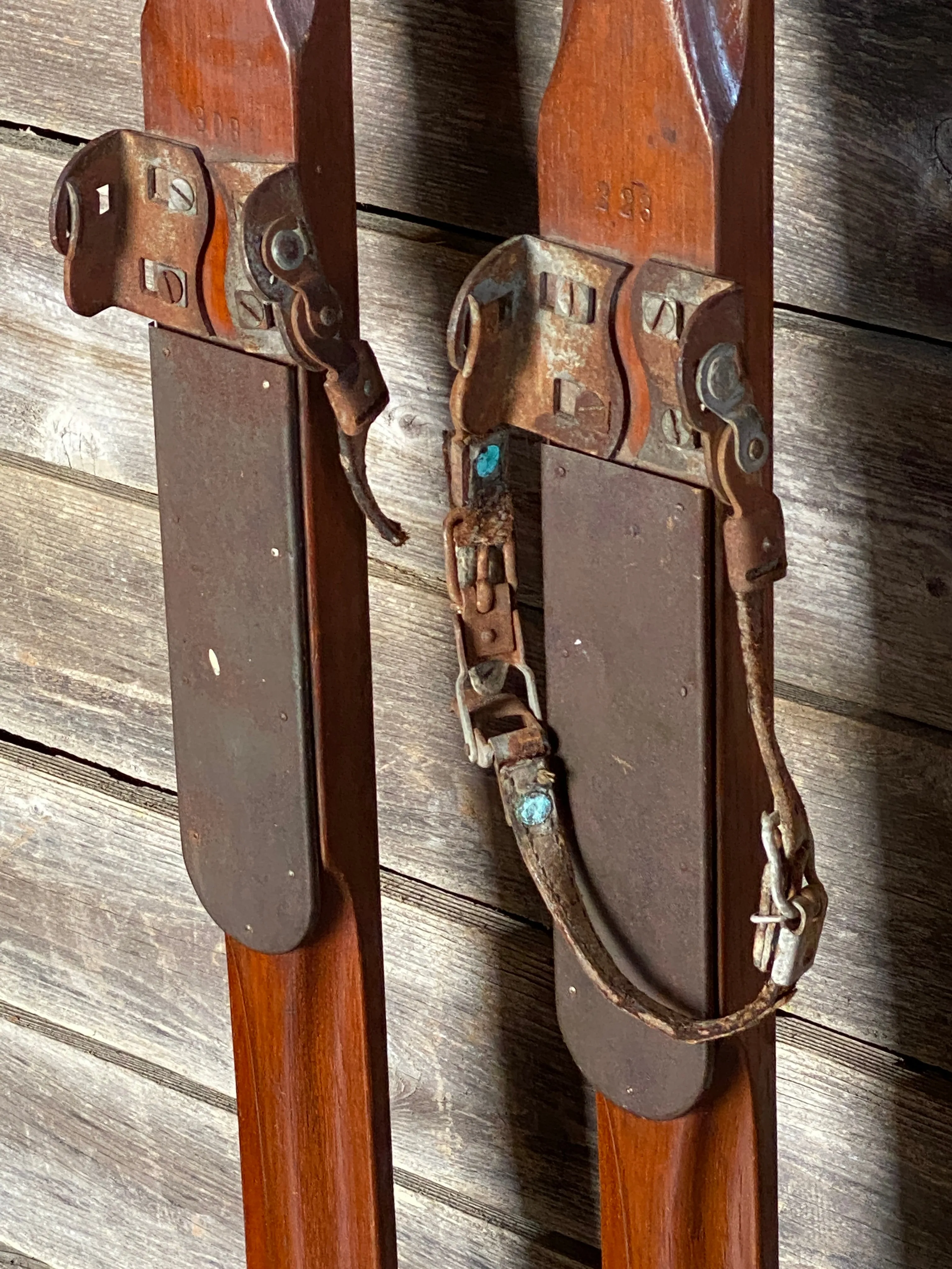 Antique R.H. Macy's Co. Wooden Skis