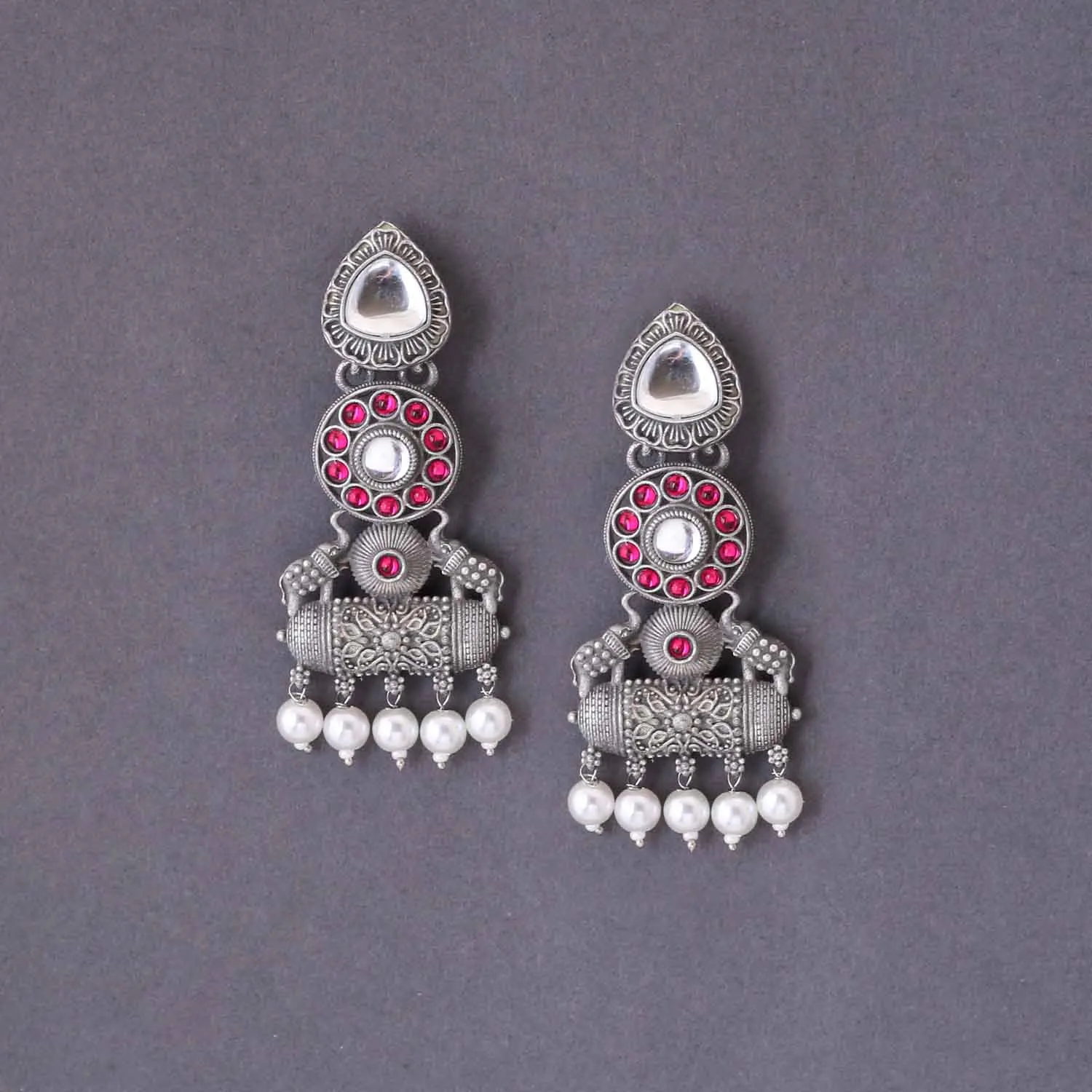 Antique Shivangi Oxidised Danglers
