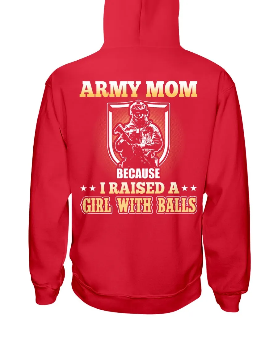 Army Mom Girl With Balls T-shirts