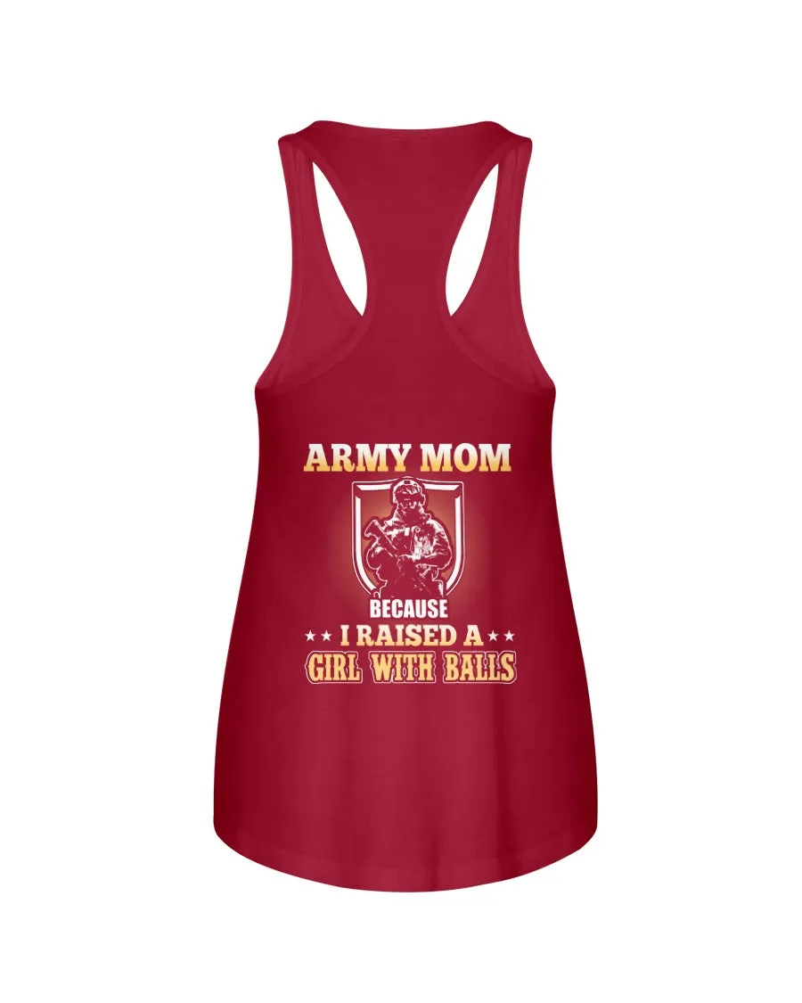 Army Mom Girl With Balls T-shirts