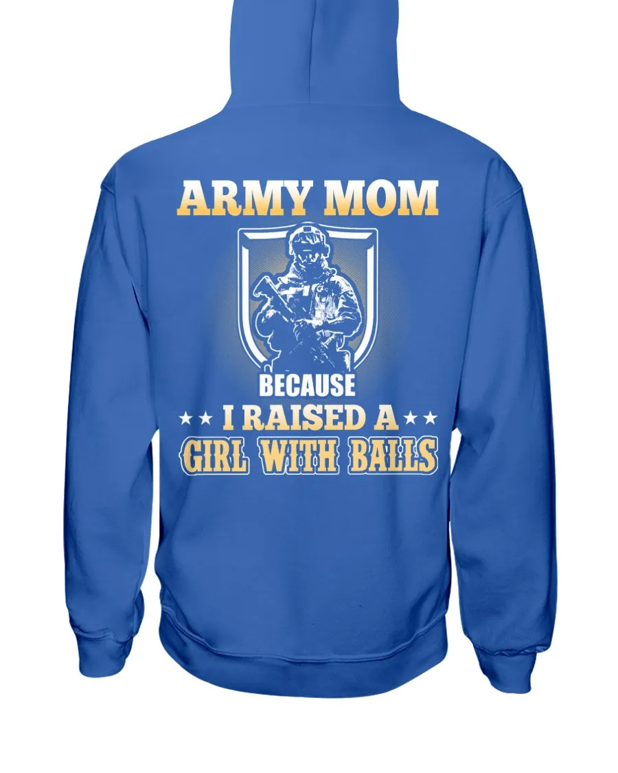 Army Mom Girl With Balls T-shirts