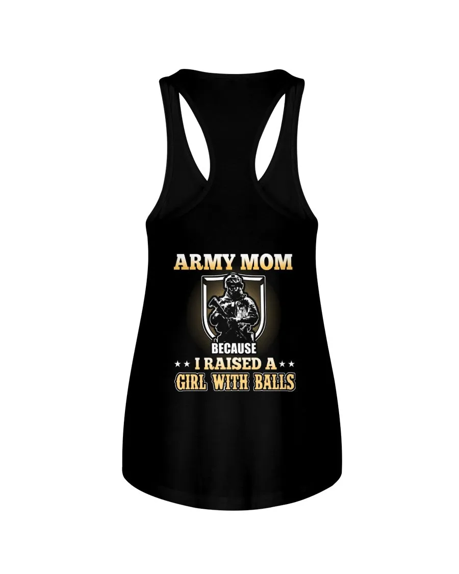 Army Mom Girl With Balls T-shirts