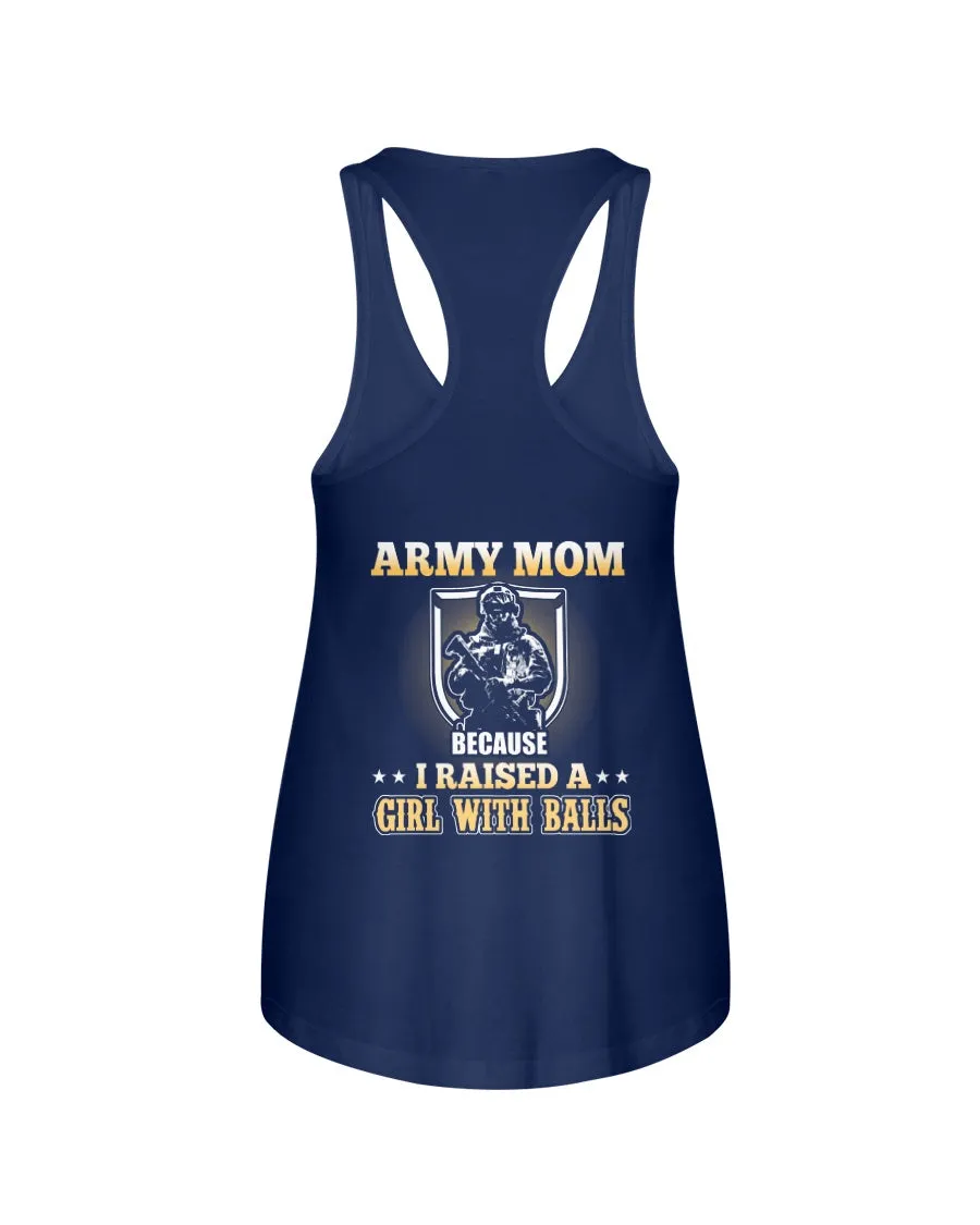 Army Mom Girl With Balls T-shirts