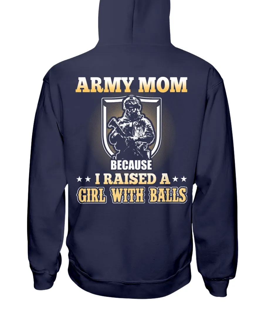 Army Mom Girl With Balls T-shirts