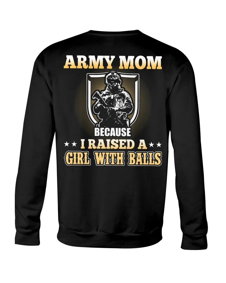 Army Mom Girl With Balls T-shirts