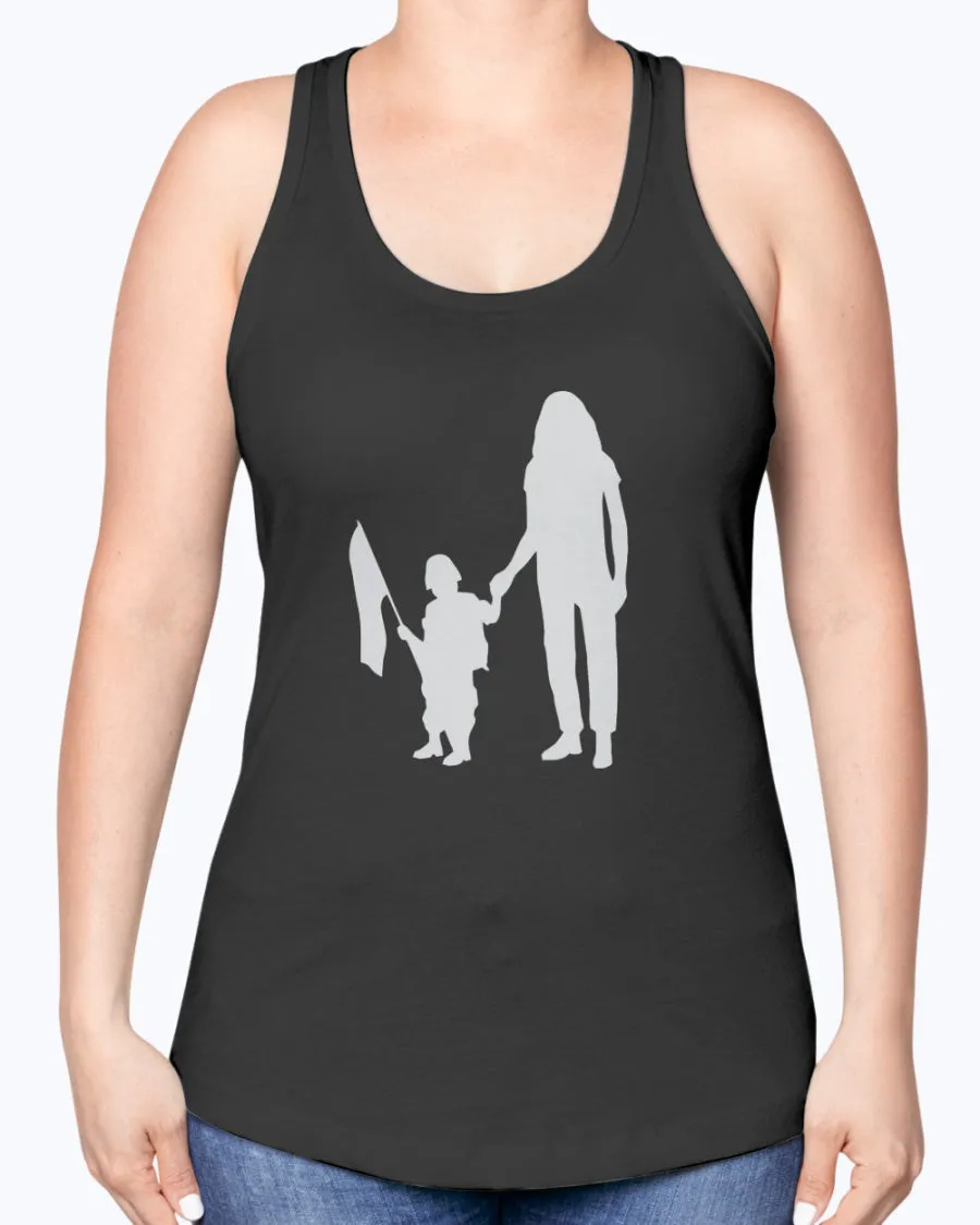 Army Mom Kid with Flag T-shirts