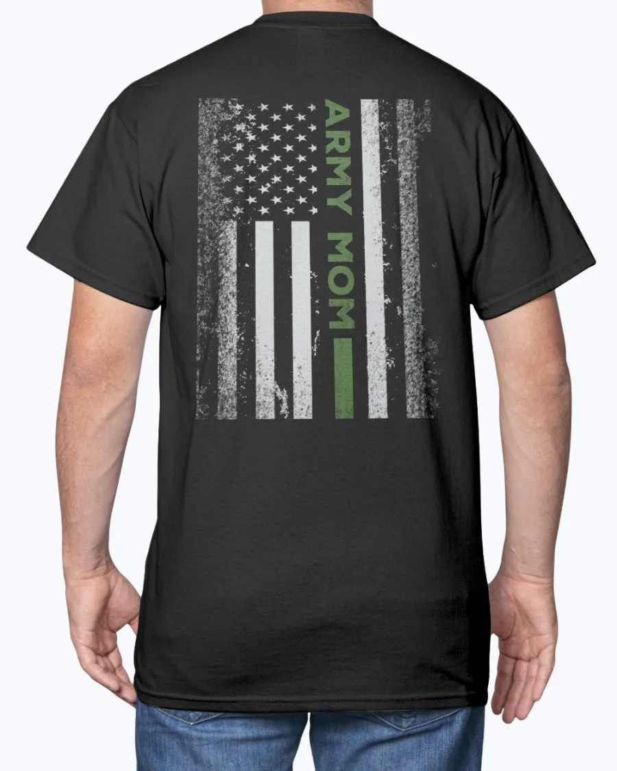 Army Mom Kid with Flag T-shirts