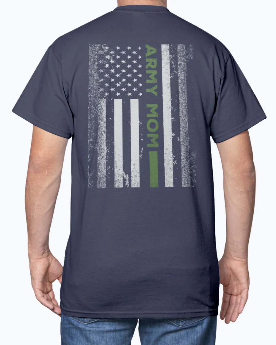 Army Mom Kid with Flag T-shirts