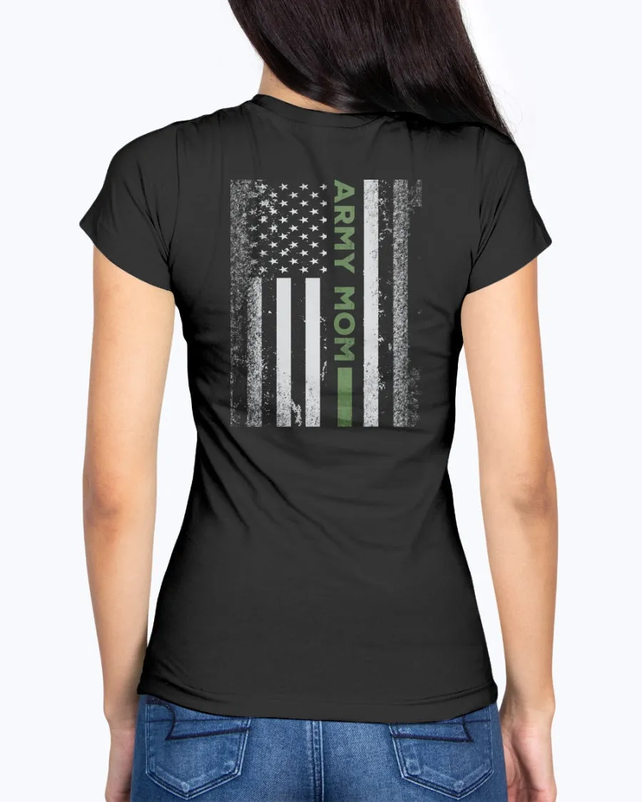 Army Mom Kid with Flag T-shirts