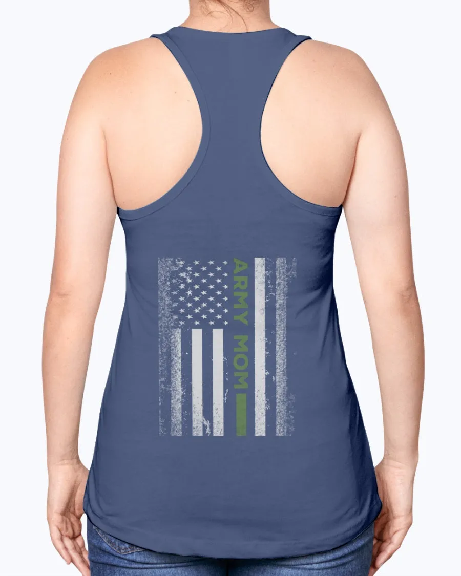 Army Mom Kid with Flag T-shirts