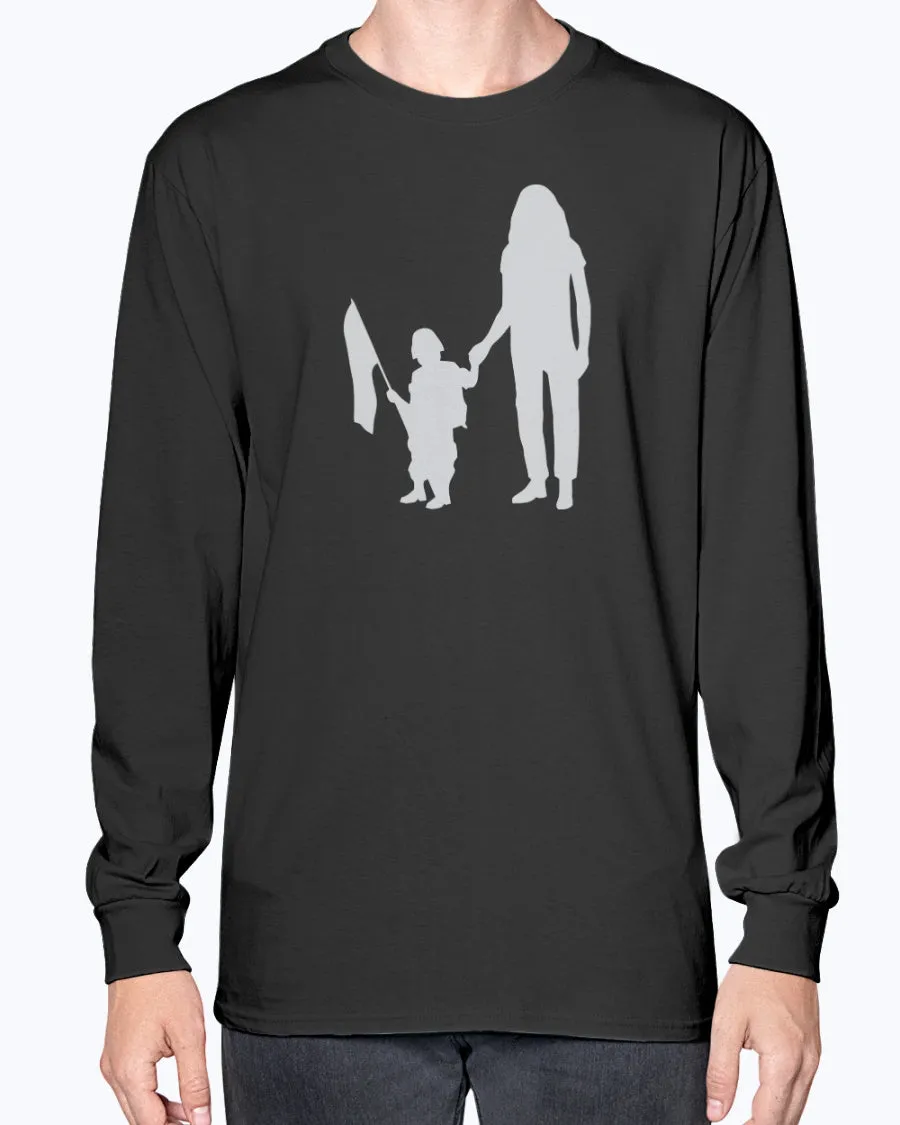 Army Mom Kid with Flag T-shirts