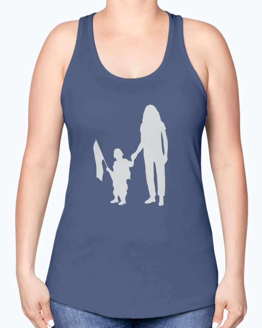 Army Mom Kid with Flag T-shirts