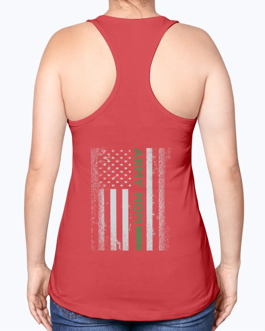 Army Mom Kid with Flag T-shirts