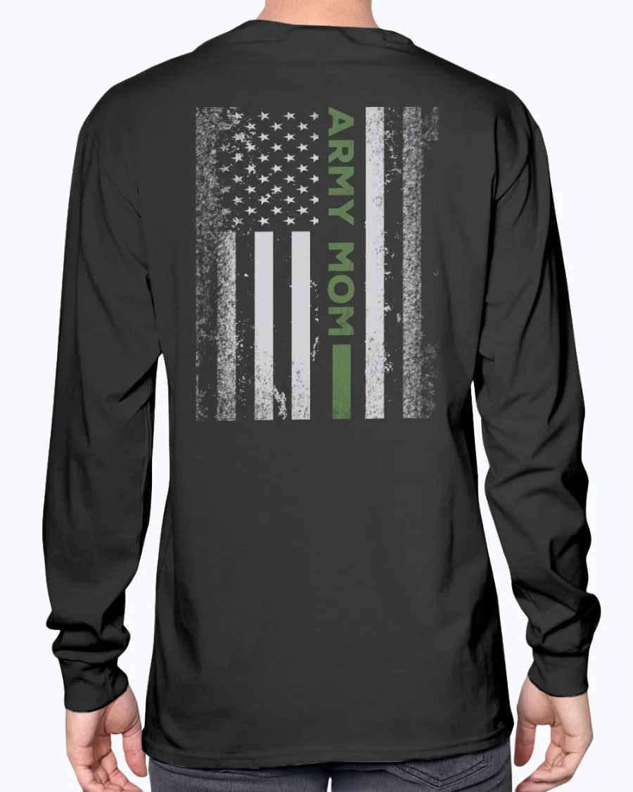 Army Mom Kid with Flag T-shirts
