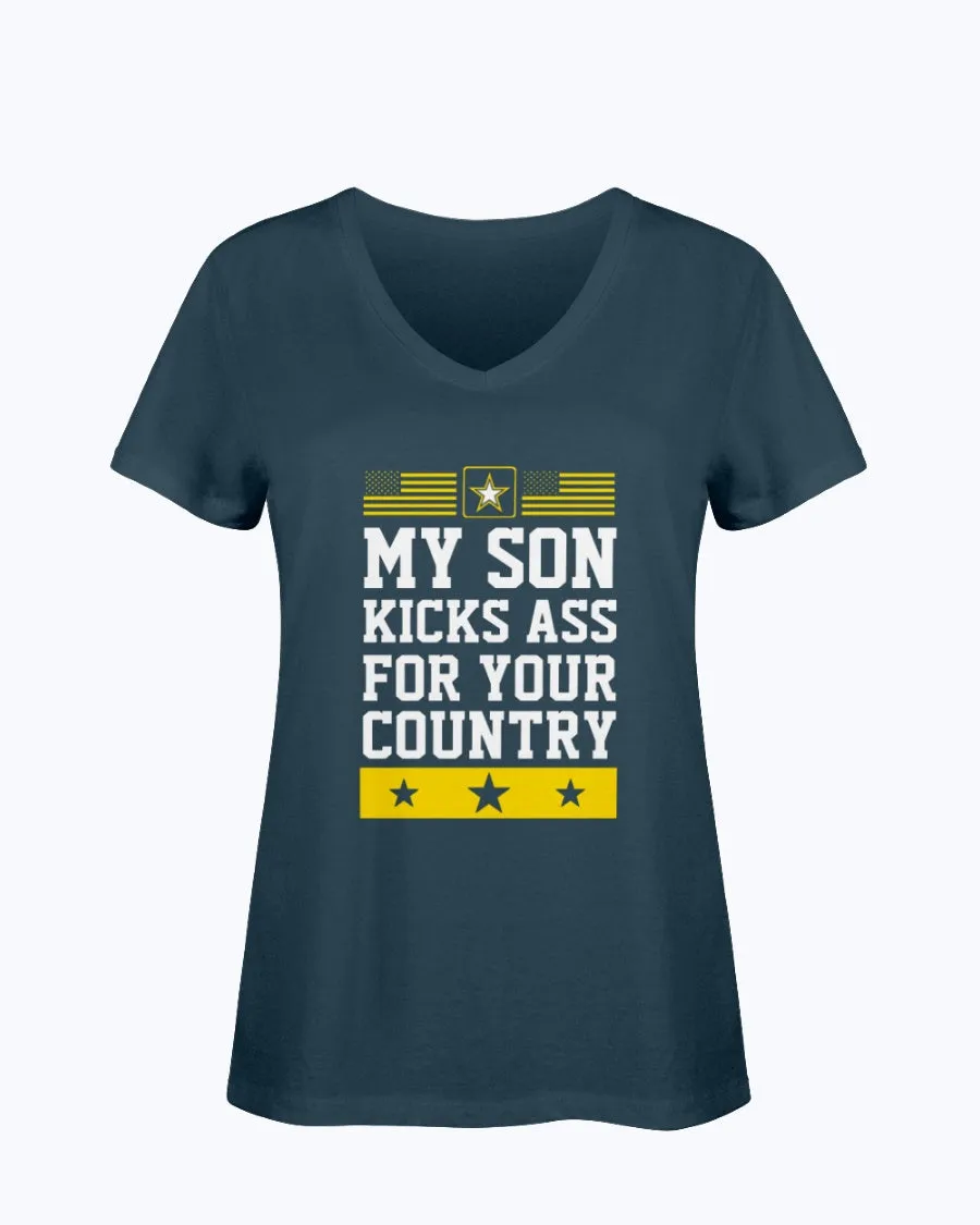 Army Mom Son Kicks Ass T-shirts
