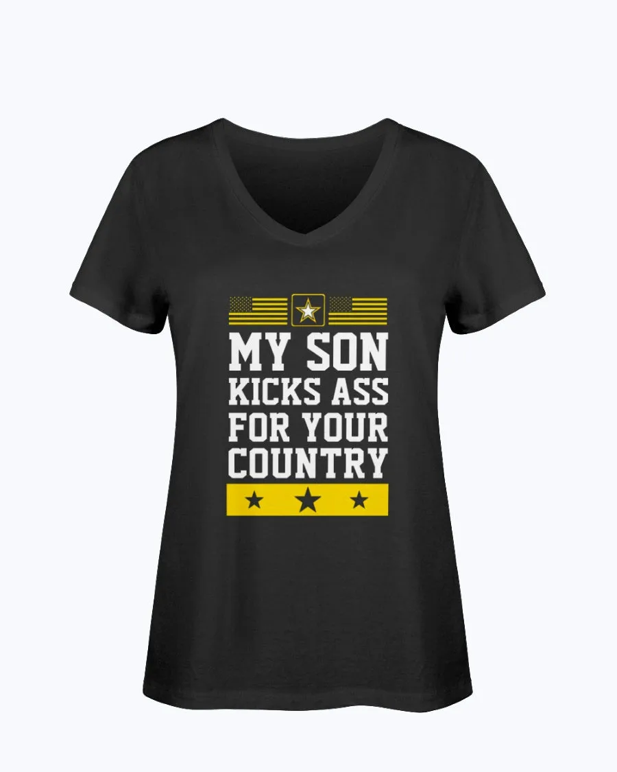Army Mom Son Kicks Ass T-shirts