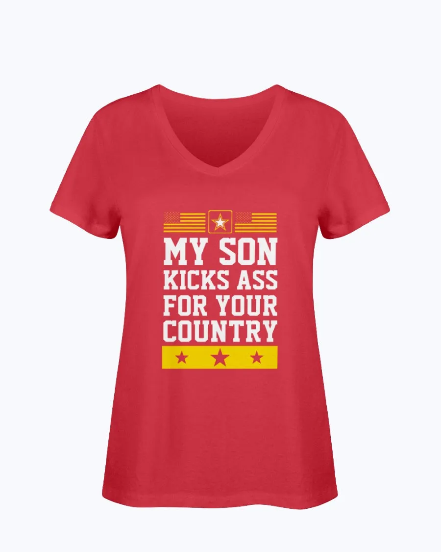 Army Mom Son Kicks Ass T-shirts