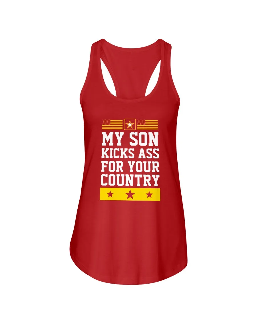 Army Mom Son Kicks Ass T-shirts