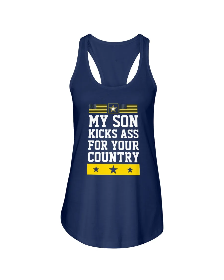 Army Mom Son Kicks Ass T-shirts