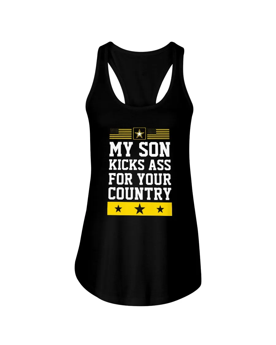 Army Mom Son Kicks Ass T-shirts