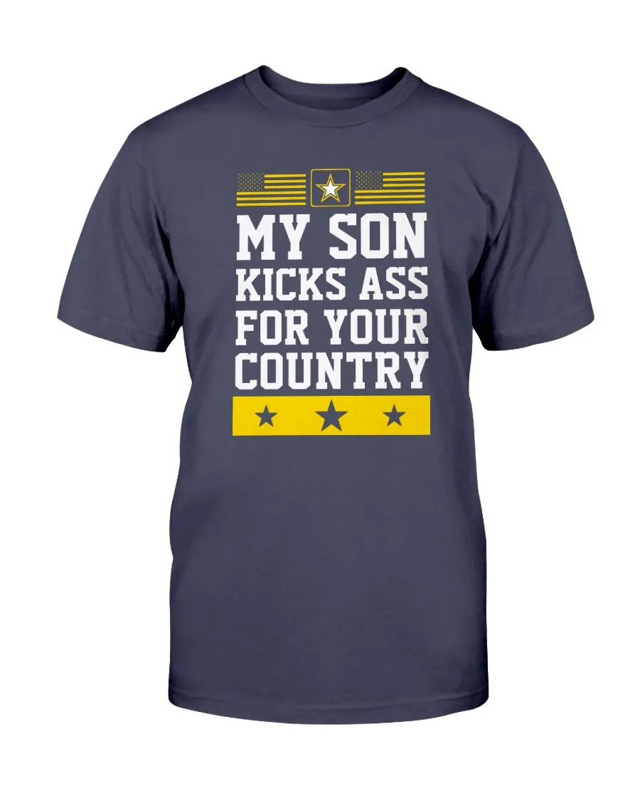 Army Mom Son Kicks Ass T-shirts
