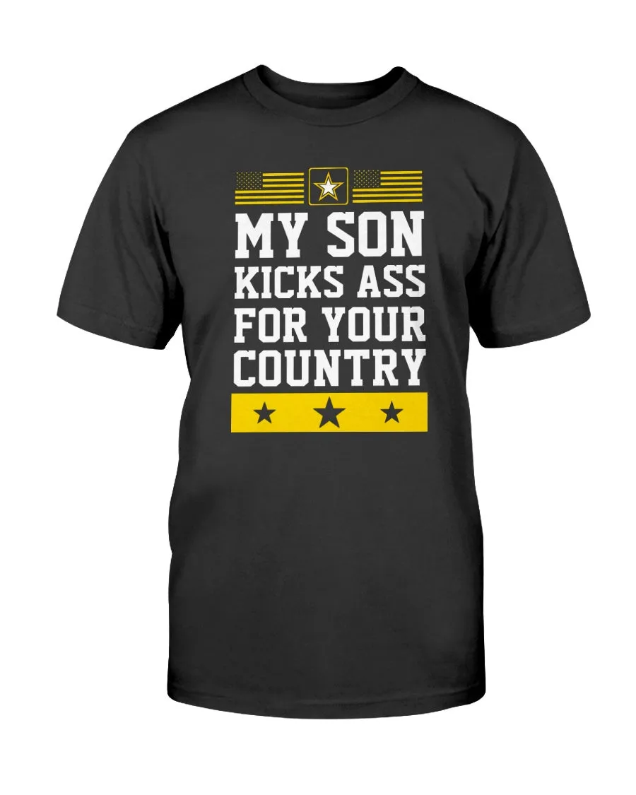 Army Mom Son Kicks Ass T-shirts