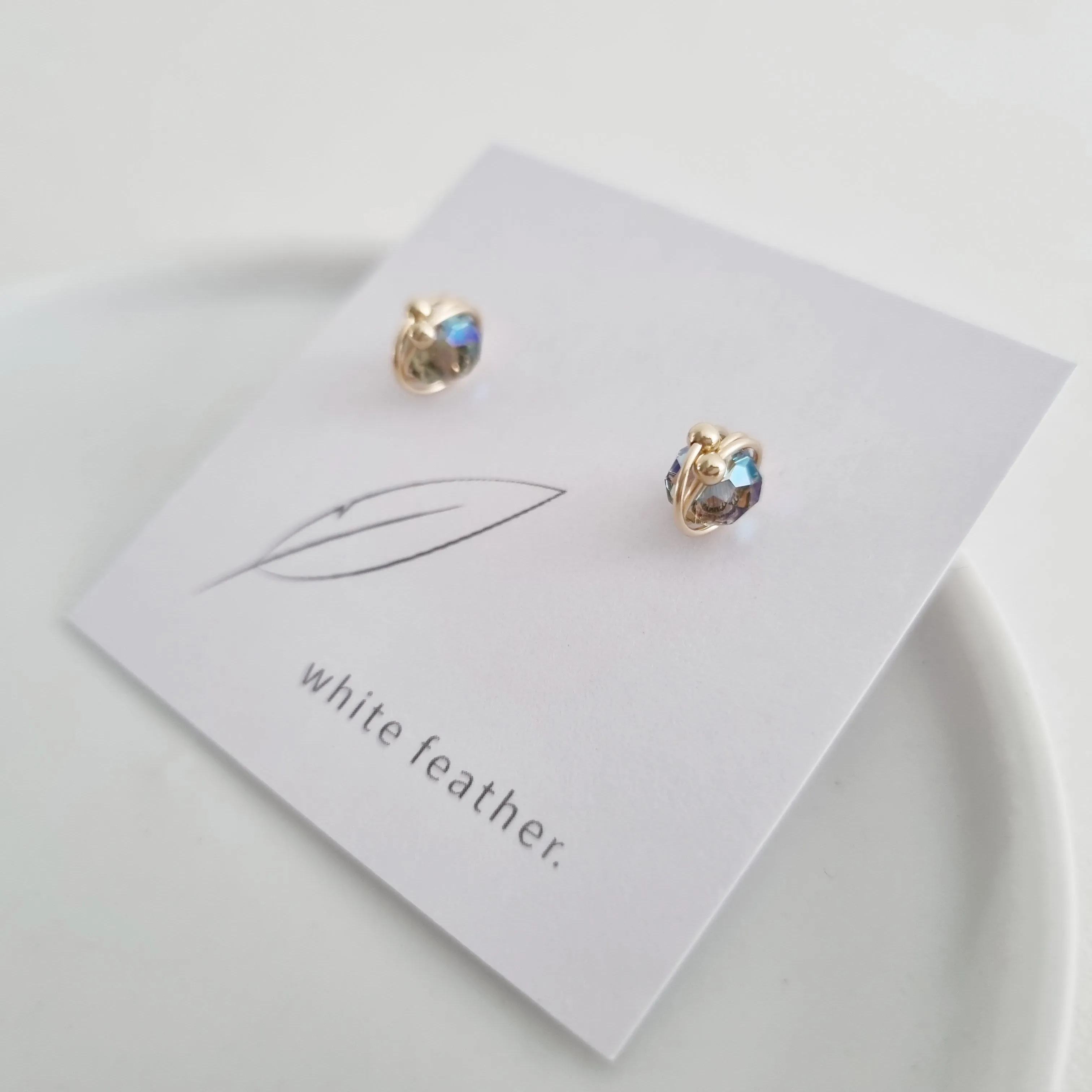 Atom Earstuds / Austrian Crystal | Mystic Black Diamond