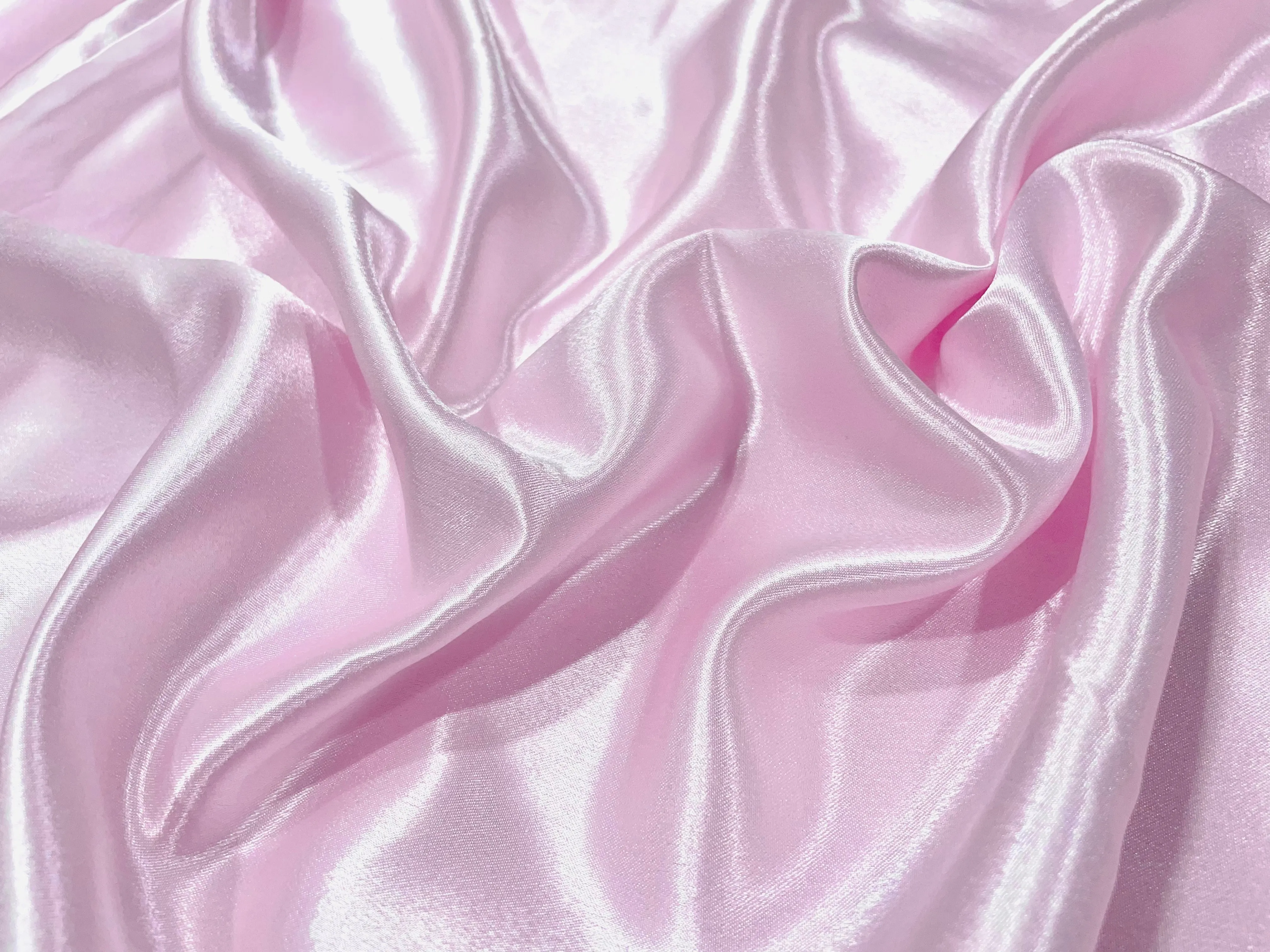 Baby Pink Plain Premium Satin Fabric