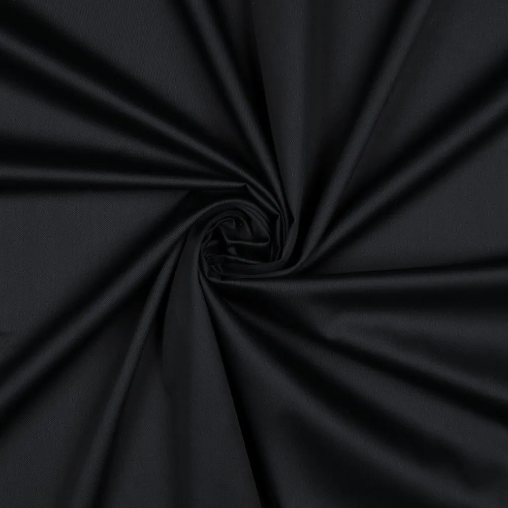 Baumwoll- Satin schwarz