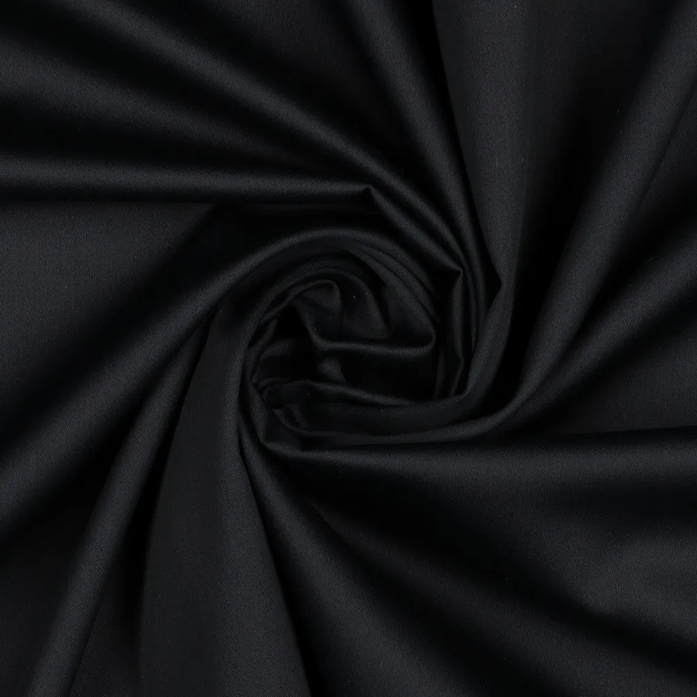 Baumwoll- Satin schwarz