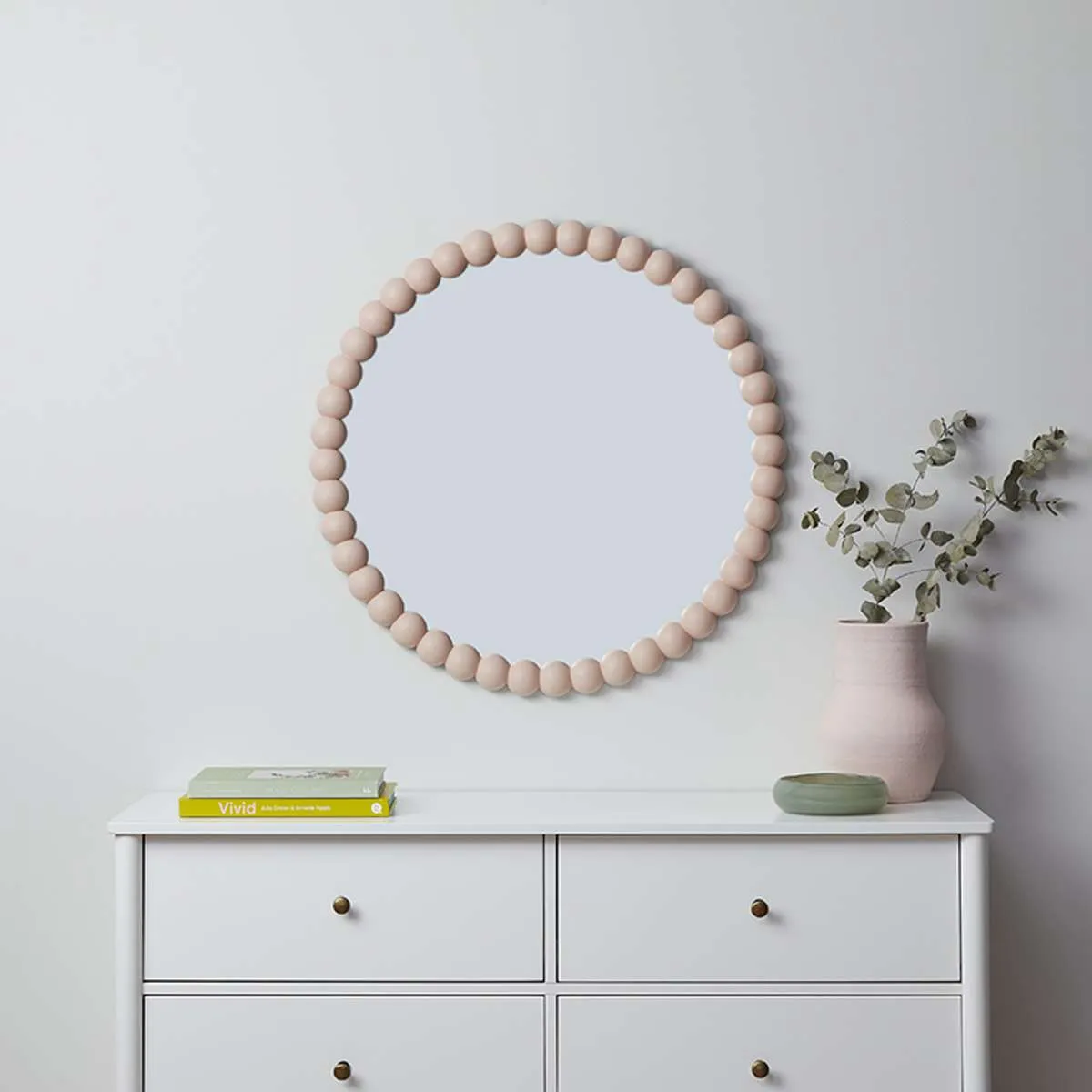 Bobbin Mirror - Round - Pink