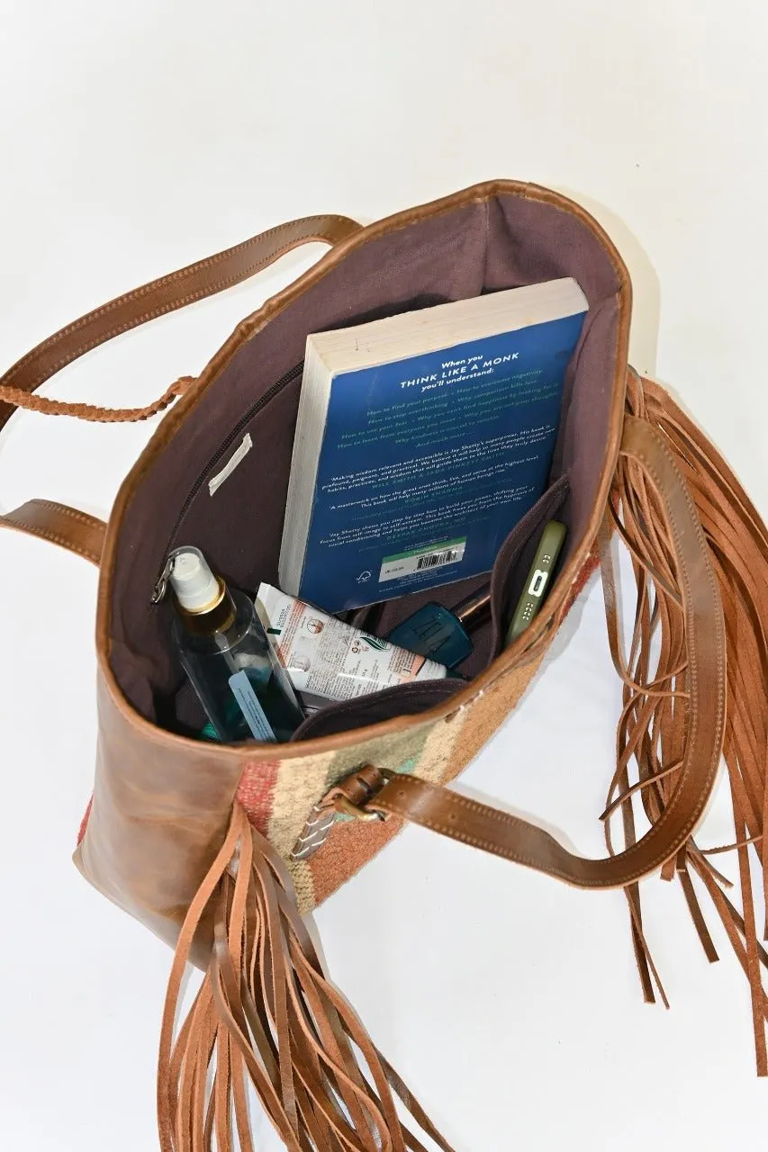 BOHEMIAN - KILIM and LEATHER  BAG