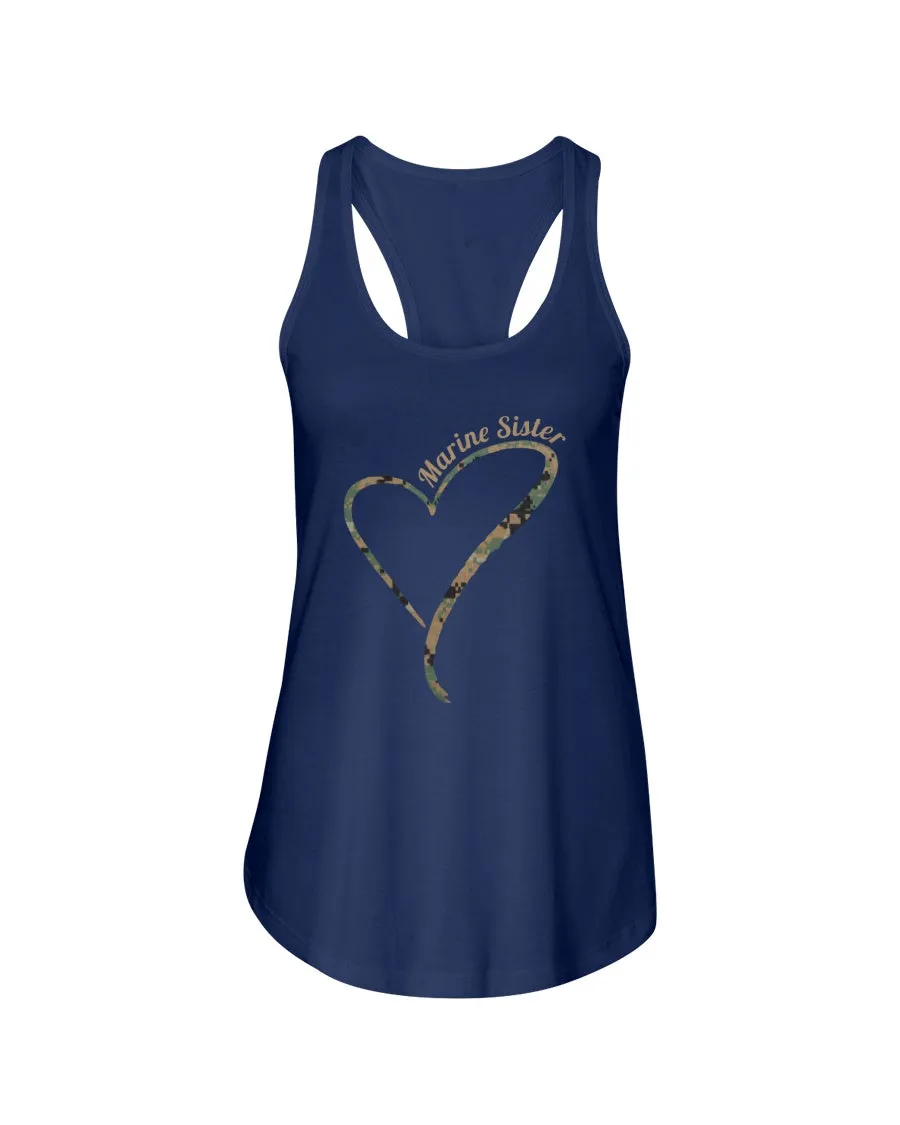 Camo Heart Marine Sister T-shirts