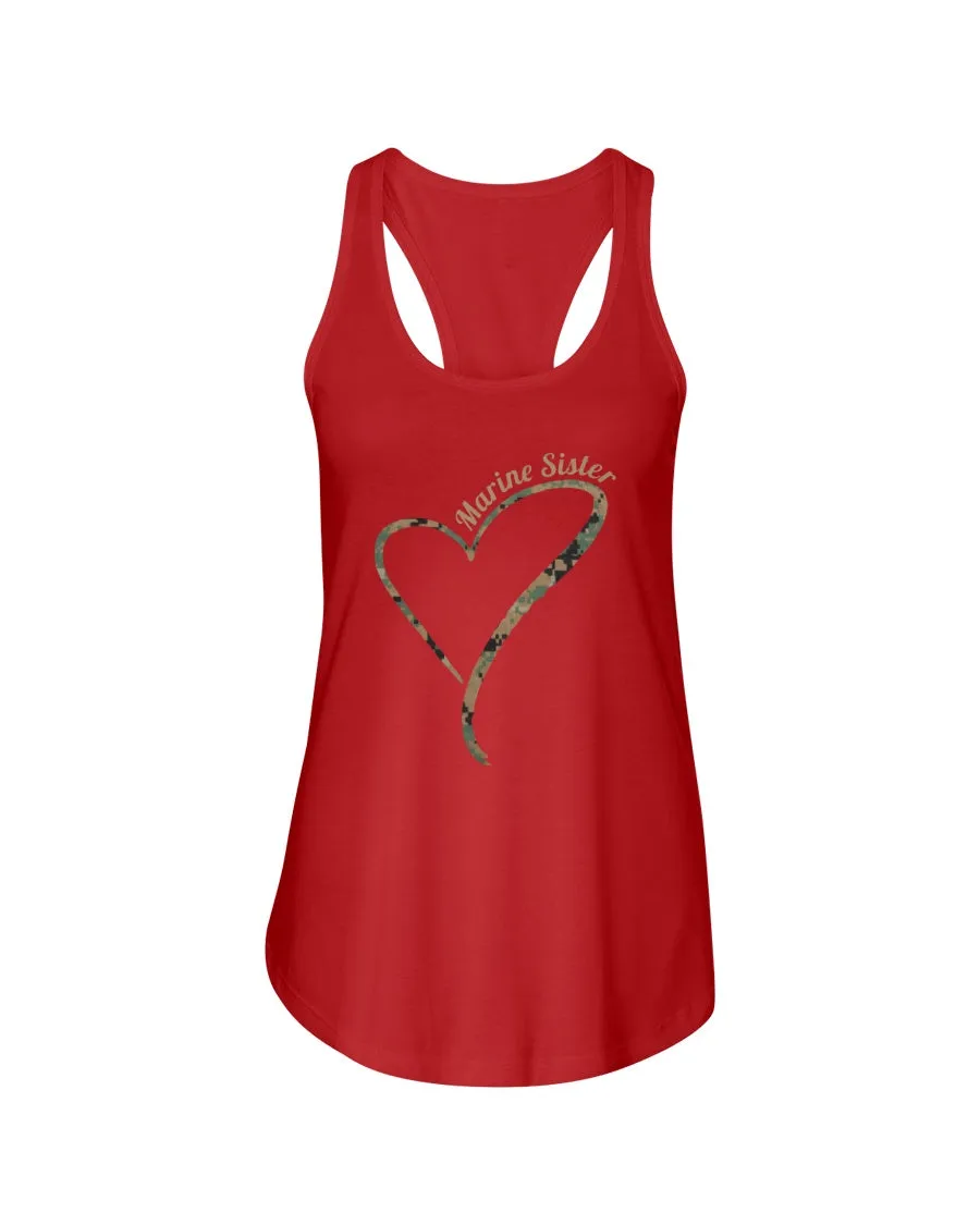 Camo Heart Marine Sister T-shirts