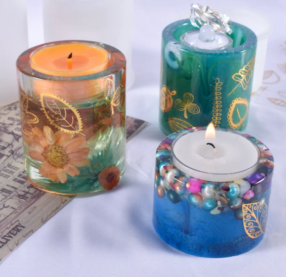 Candle Holder Silicone Mold (2 pieces)