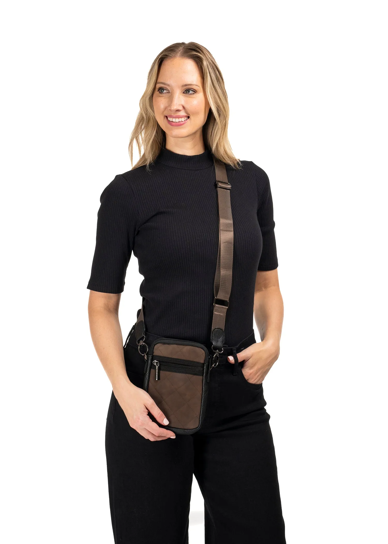 Casey Espresso Cellphone Bag