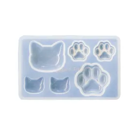 Cat and Paw Clear Silicone Mold