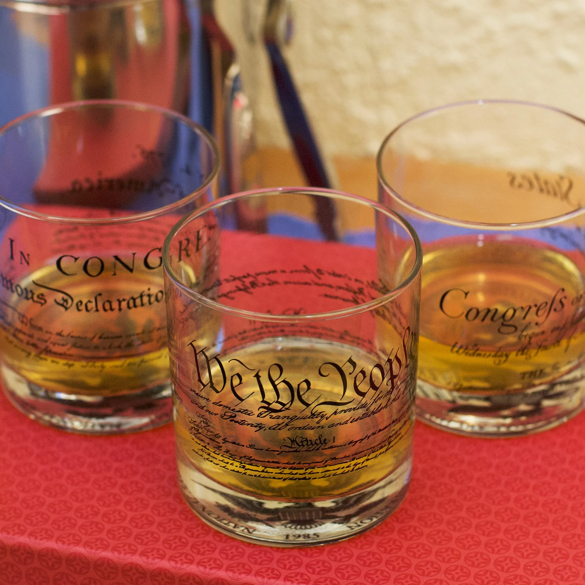Charters of Freedom Rocks Glass Set