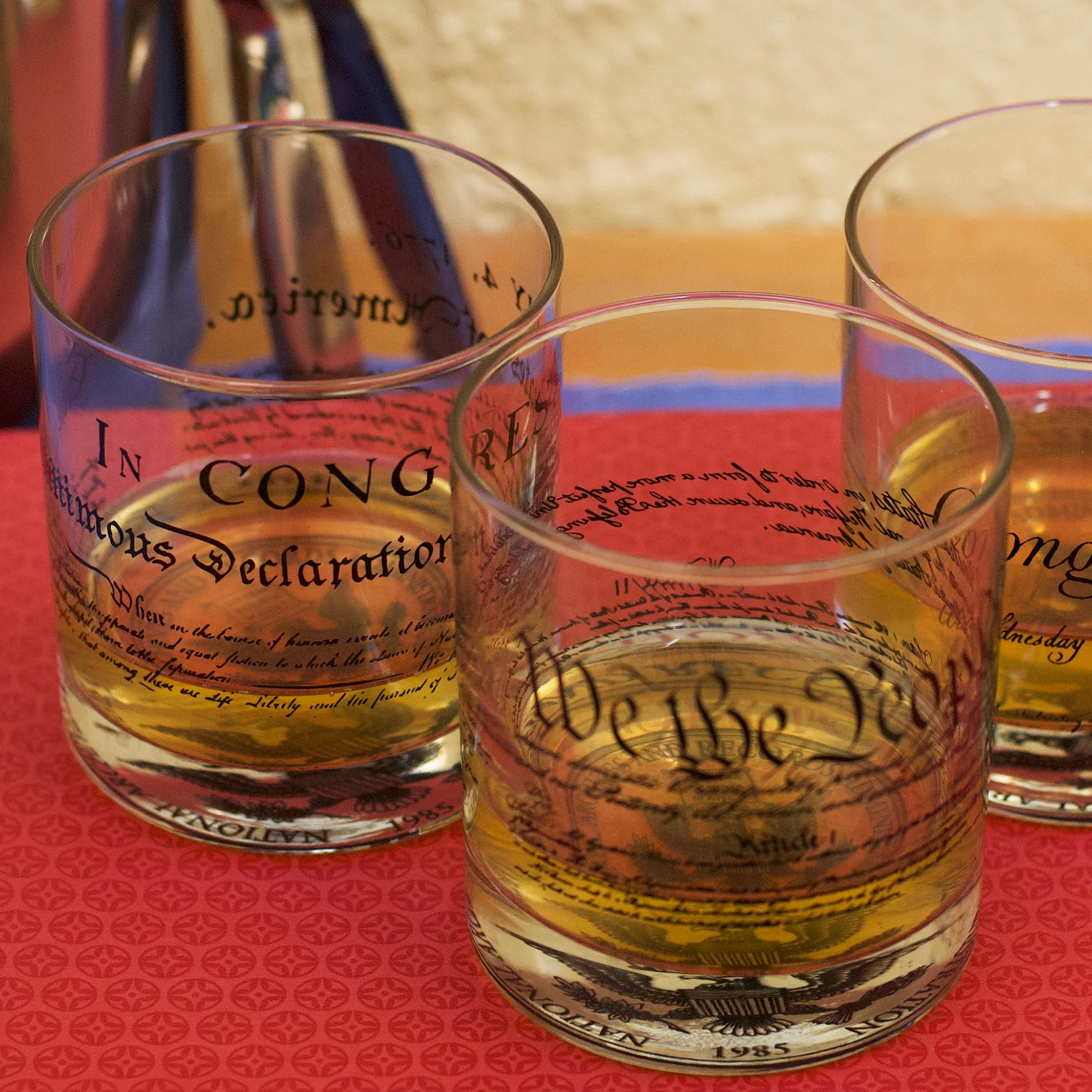 Charters of Freedom Rocks Glass Set