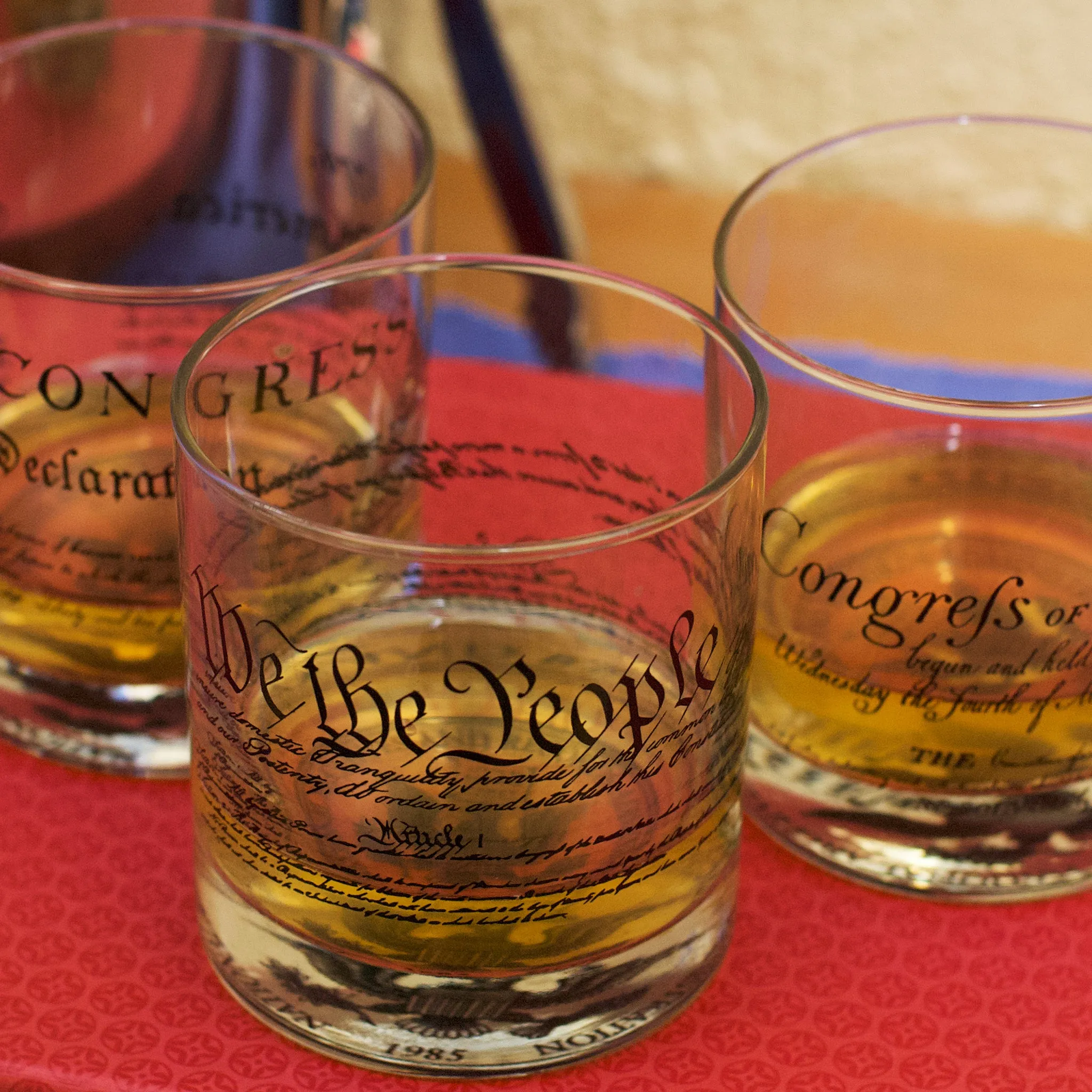 Charters of Freedom Rocks Glass Set
