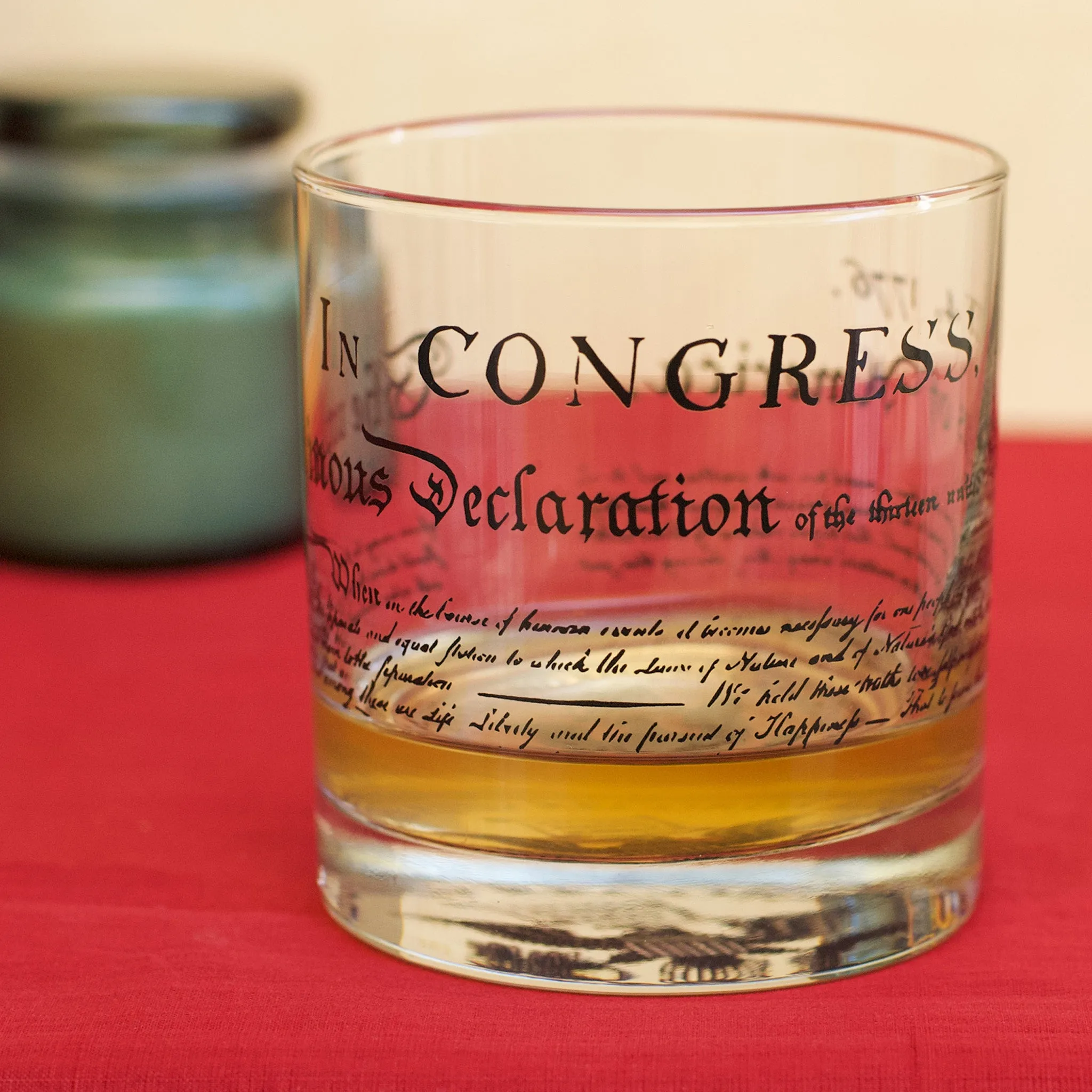 Declaration of Independence Rocks Glass