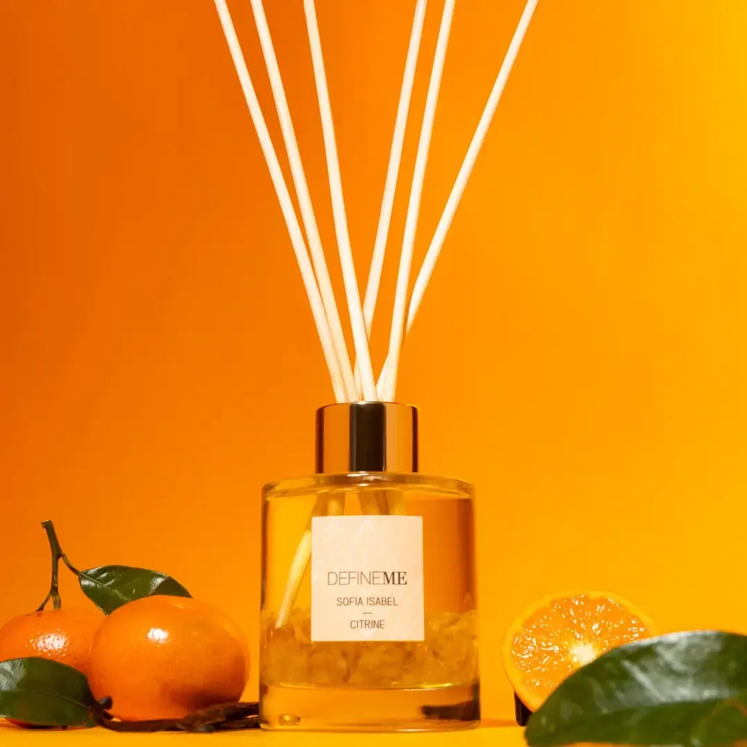 DefineMe Crystal Infused Reed Diffuser Sofia Isabel - Citrine