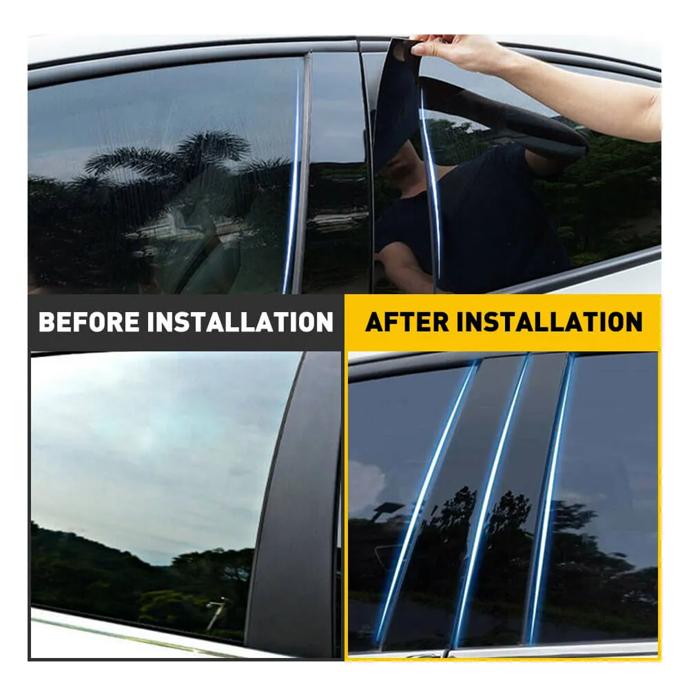 Door Window B Pillar Post Trim for 2007-2011 Honda CRV 6pcs